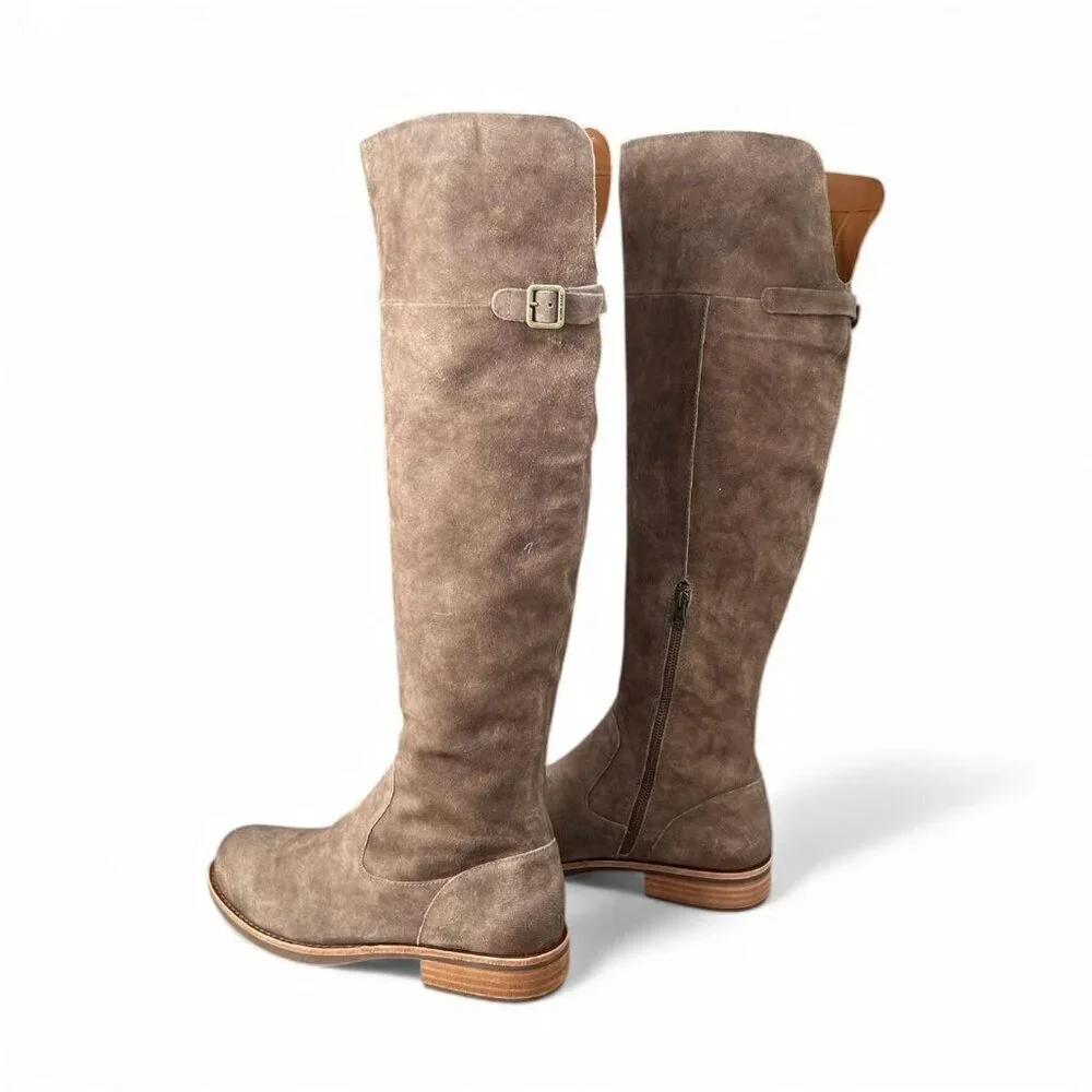 Kork Ease Addison Over The Knee Suede Leather Boots | Taupe Brown | Women’s size